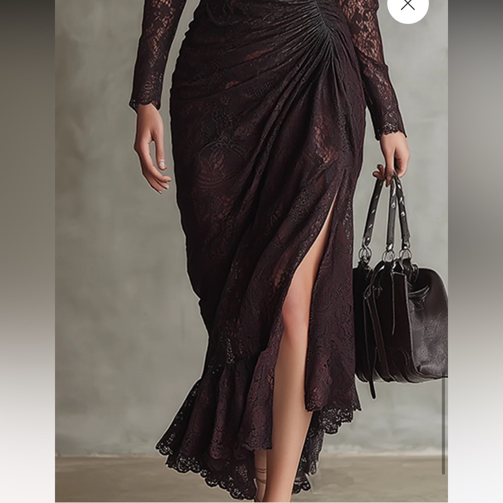OYROSY beautiful dress with beautiful lace - Picture 4 of 13